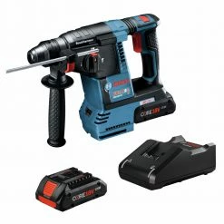 Bosch GBH18V-26K25 Bulldog 18V Brushless Lithium-Ion 1 In. Cordless SDS-plus Rotary Hammer Kit With 2 Batteries (4 Ah)