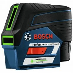 Bosch GCL100-80CG 12V Green-Beam Cross-Line Laser With Plumb Points -Bosch Sales Shop bshngcl100 80cg d