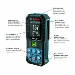 Bosch GLM165-27CGL 3.7V BLAZE Connected Green Beam 165 Ft. Cordless Laser Measure Kit (1 Ah) -Bosch Sales Shop bshnglm165 27cgl j