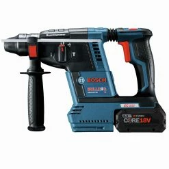 Factory Reconditioned Bosch GBH18V-26K24A-RT Bulldog 18V Brushless Lithium-Ion 1 In. Cordless SDS-Plus Rotary Hammer Kit With 2 Batteries (8 Ah) -Bosch Sales Shop bshrgbh18v 26k24a rt b