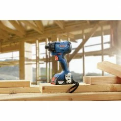 Factory Reconditioned Bosch GDR18V-1400B12-RT 18V Compact Lithium-Ion 1/4 In. Cordless Hex Impact Driver Kit (2 Ah) -Bosch Sales Shop bshrgdr18v 1400b12 rt e
