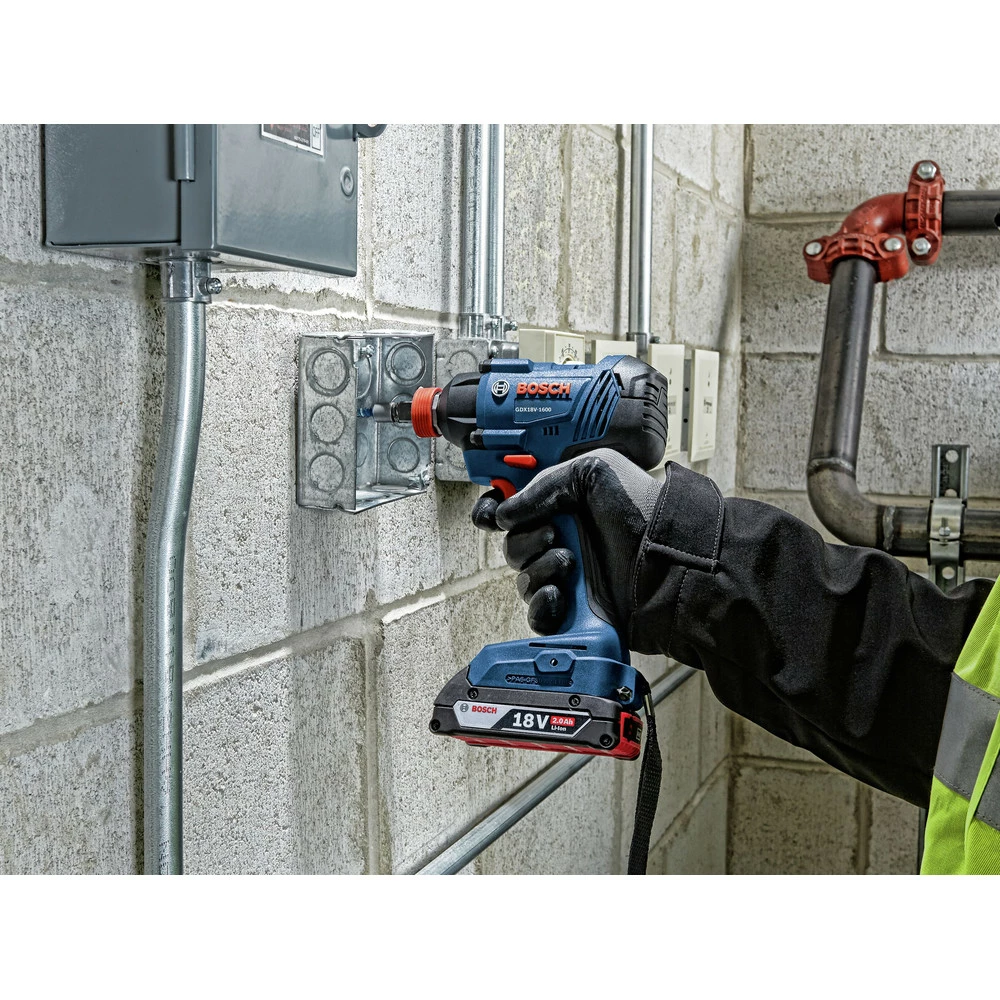 Factory Reconditioned Bosch GDX18V-1600B12-RT 18V Freak Lithium-Ion 1/4 In. And 1/2 In. Cordless Two-In-One Bit/Socket Impact Driver Kit (2 Ah) 4 Factory Reconditioned Bosch GDX18V-1600B12-RT 18V Freak Lithium-Ion 1/4 In. And 1/2 In. Cordless Two-In-One Bit/Socket Impact Driver Kit (2 Ah) - Image 4