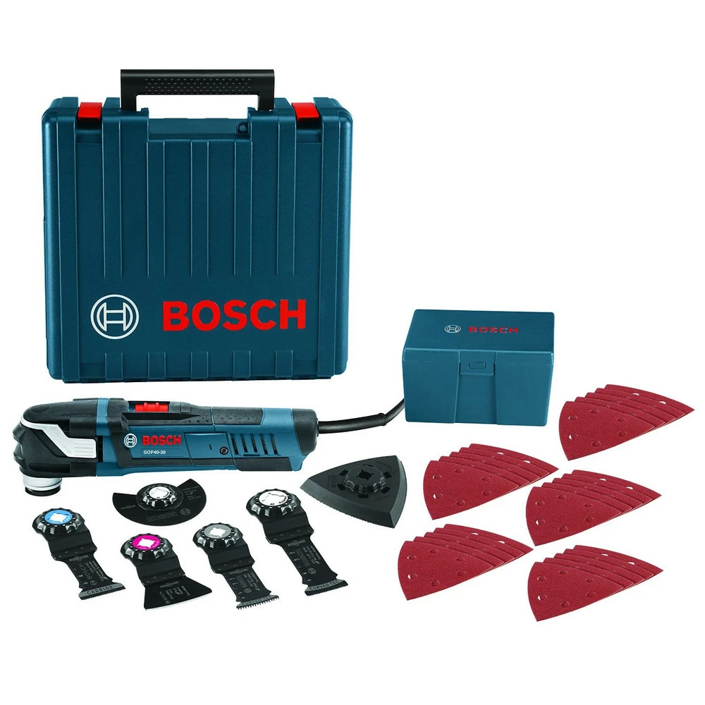 Factory Reconditioned Bosch GOP40-30C-RT StarlockPlus Oscillating Multi-Tool Kit With Snap-In Blade Attachment & 5 Blades 1 Factory Reconditioned Bosch GOP40-30C-RT StarlockPlus Oscillating Multi-Tool Kit With Snap-In Blade Attachment & 5 Blades
